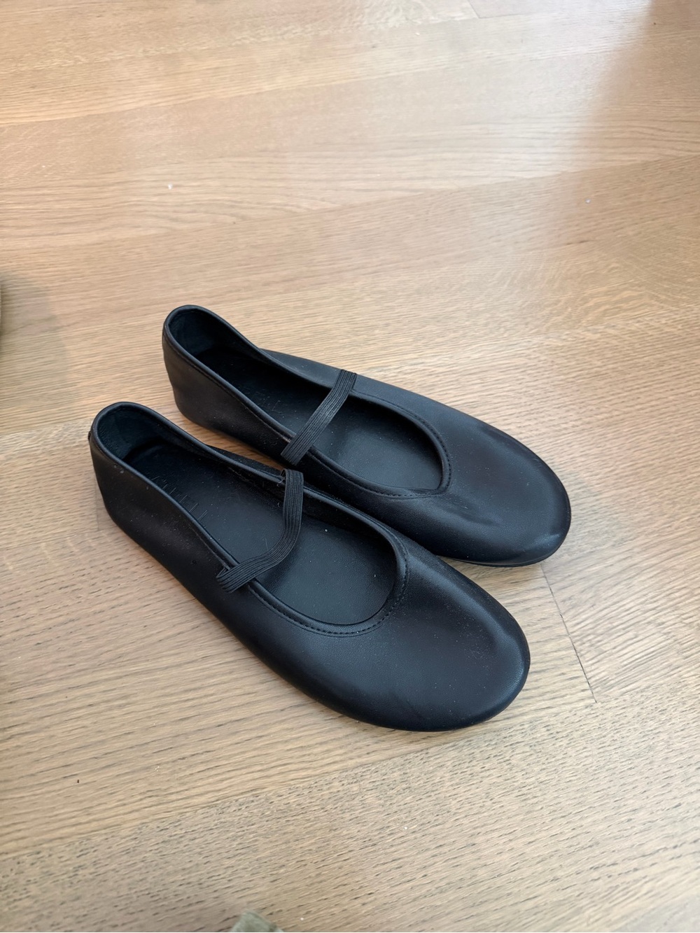 Black Mary Jane Elastic Strap Flats